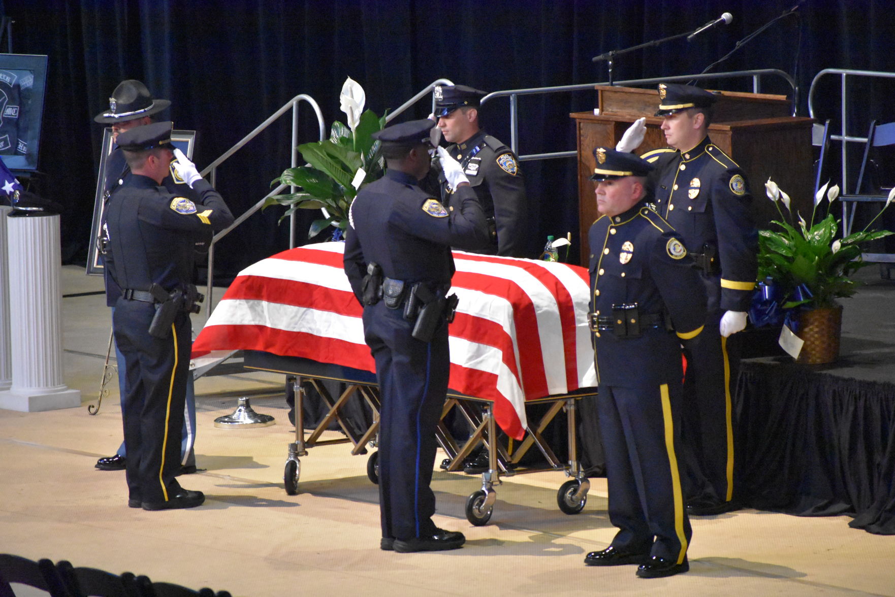 Funeral service for officer William Buechner
